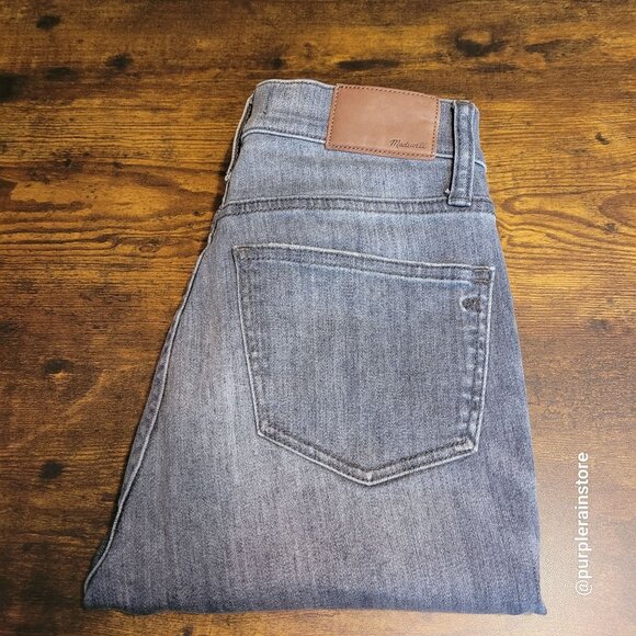 Madewell Jeans Size 26 Skinny 9" High Rise Stretch Denim Shaw Wash F4804 - Picture 3 of 11